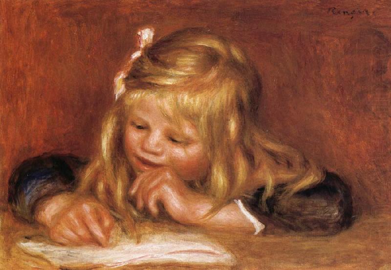 Pierre Renoir Coco Reading china oil painting image